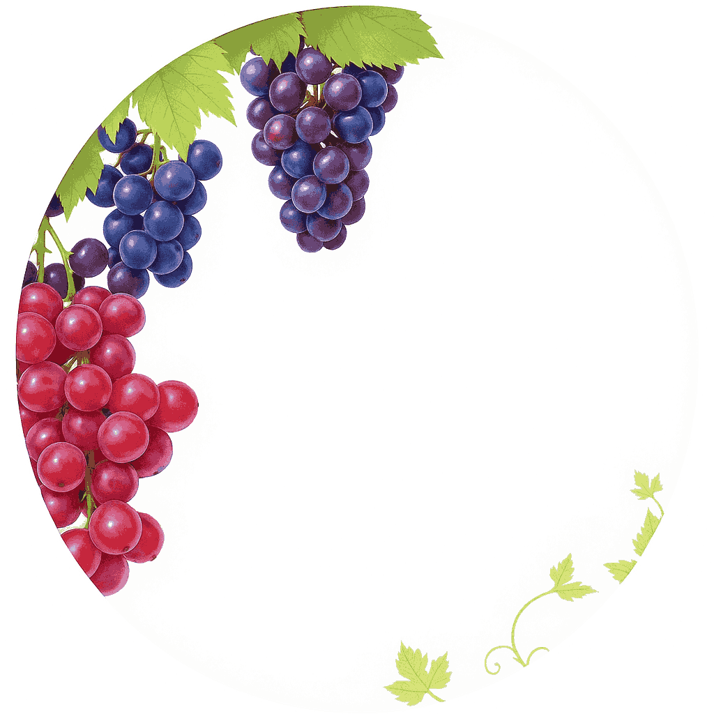 Bunch of purple grapes symbolizing resveratrol, a natural antioxidant found in grape skins.